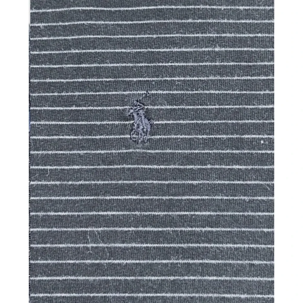 Polo By Ralph Lauren Polo Shirt Mens 2XL Black Stripe Long Sleeve Cotton Knit